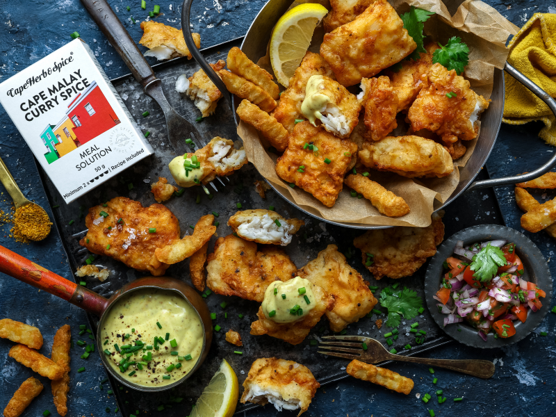 Crunchy Cape Malay Curried Fish Bites
